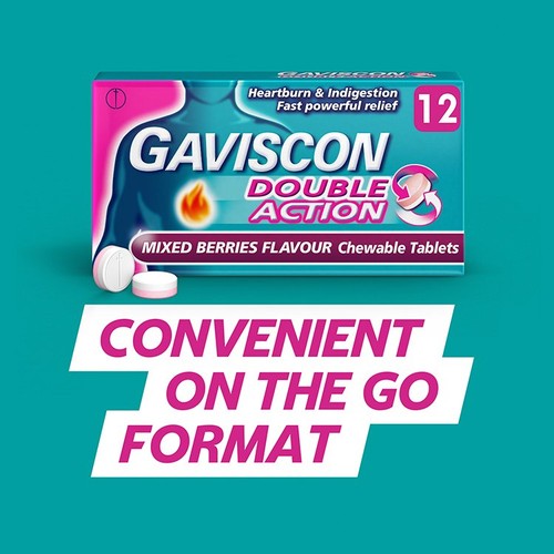 Gaviscon Double Action Mixed Berry Tablets
