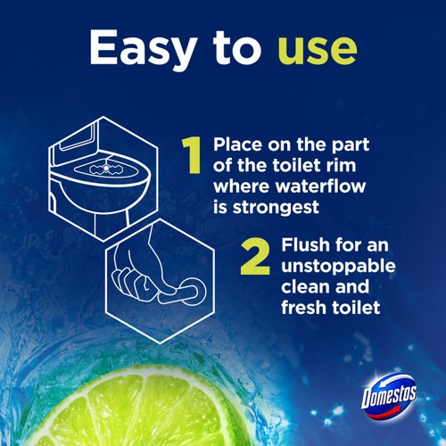 Domestos Power 5 Toilet Rimblocks Lime 3 Pack
