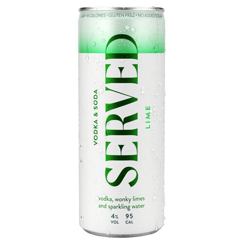 Served Lime Hard Seltzer