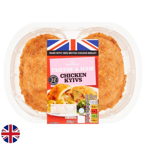 Morrisons British 2 Cheese & Ham Chicken Kyivs