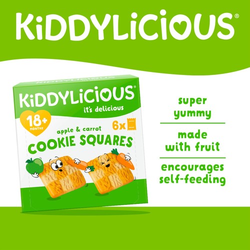 Kiddylicious Apple & Carrot Cookie Squares 18+M 6x24g