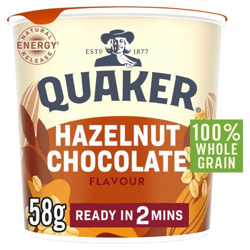  Quaker Oats Hazelnut Chocolate Porridge Pot