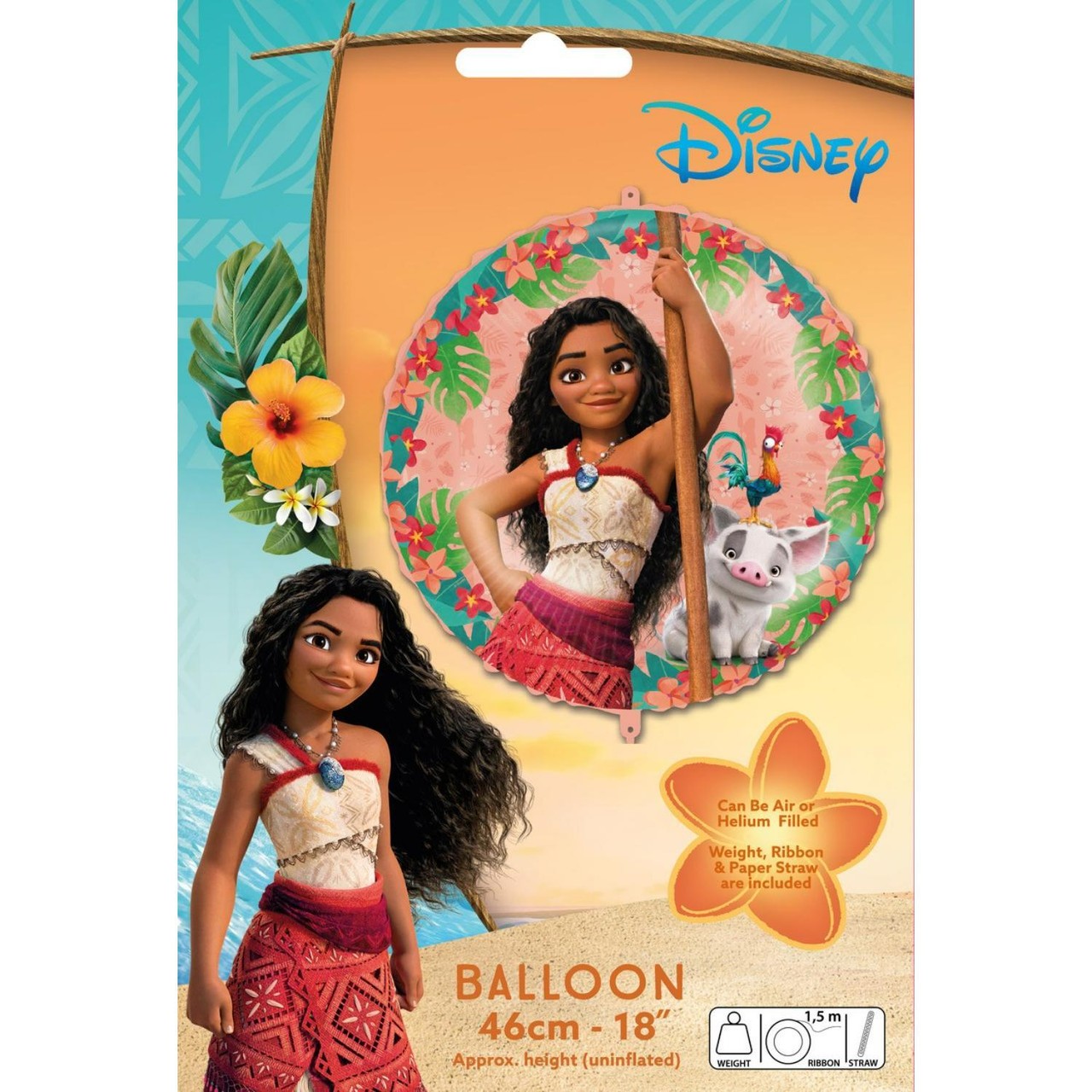 Procos Moana Sailing Spirit Round Foil Balloon