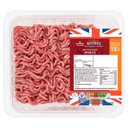 Morrisons British 15% Fat Beef Mince 