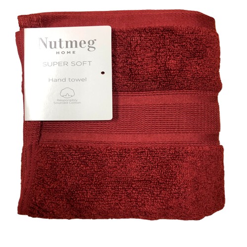 Nutmeg Home Supersoft Cotton Hand Towel Pomegranate Red