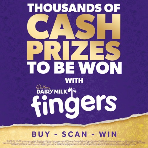 Cadbury Dairy Milk Fingers Milk Chocolate Covered Biscuits