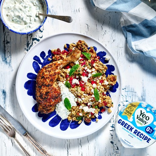 Yeo Valley Organic Greek Recipe Strained Natural Yogurt 0% Fat 450g
