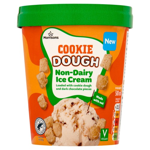 Morrisons Non Dairy Cookie Dough Ice Cream
