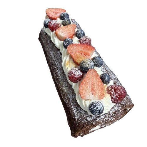Morrisons Yule Log With Cream & Fresh Fruit