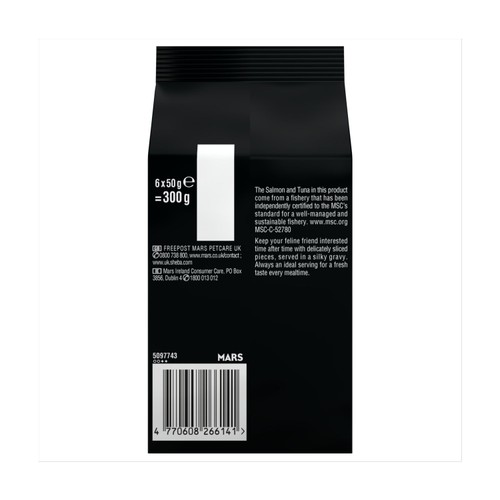 Sheba Fresh & Fine Wet Cat Food Pouches Salmon & Tuna in Gravy
