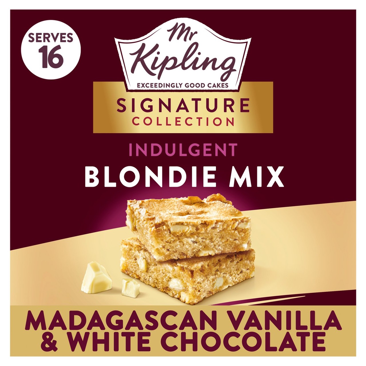 Mr Kipling Signature Baking Vanilla & White Chocolate Blondie Cake Mix 368g