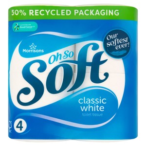 Morrisons Quilted Comfort Toilet Tissue 4 Rolls