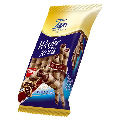 Tago Wafer Rolls Cocoa Filling 