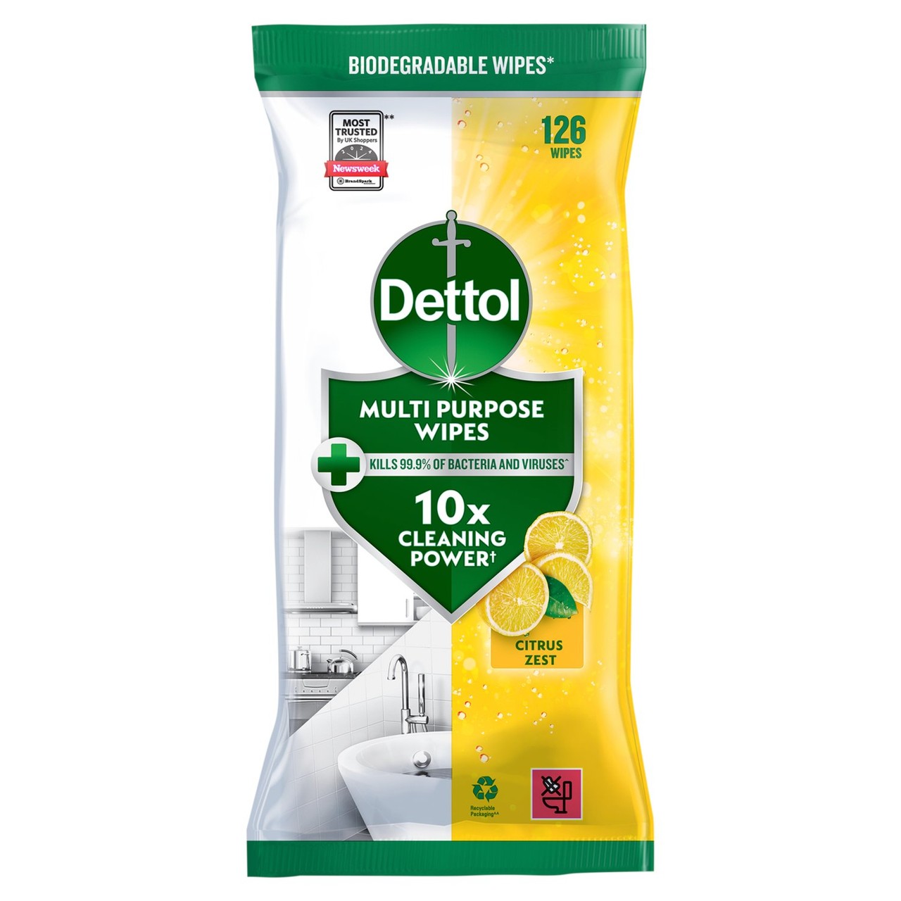 Dettol Anti-Bac Surface Wipes Citrus 126 Pack
