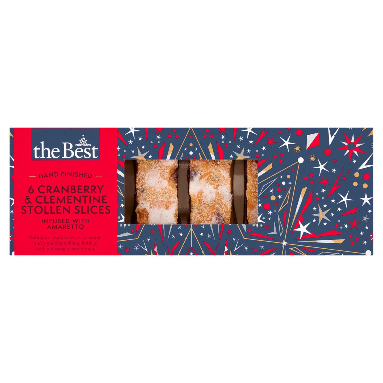 Morrisons The Best 6 Cranberry & Clementine Stollen Slices