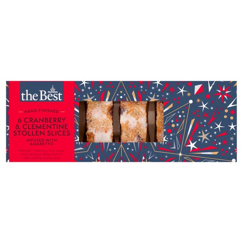 Morrisons The Best 6 Cranberry & Clementine Stollen Slices 