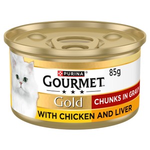 Gourmet Gold Chunks in Gravy Chicken & Liver Wet Cat Food 