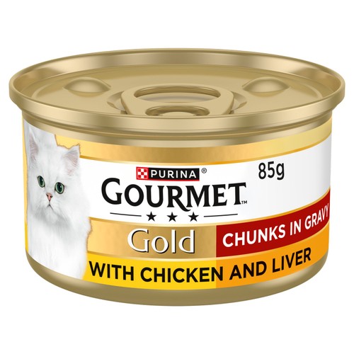 Gourmet Gold Chunks In Gravy Chicken And Liver Wet Cat Food 