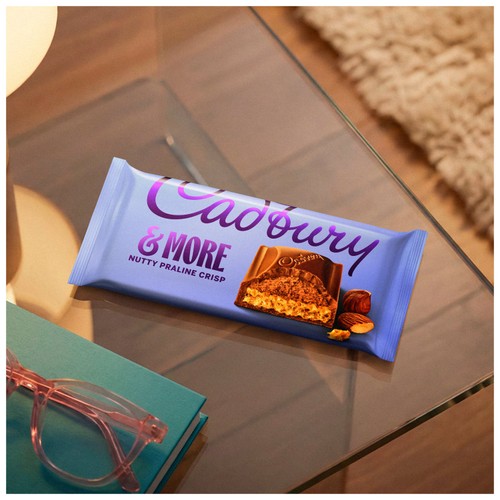 Cadbury Dairy Milk &More Nutty Praline Crisp Chocolate Bar 
