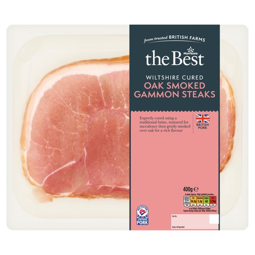 Morrisons The Best Wiltshire Cured Smoked Gammon Steaks 400G