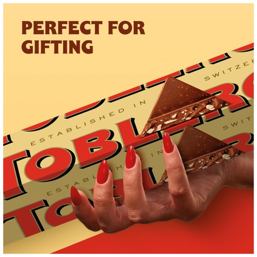 Toblerone Chocolate with Honey & Almond Nougat Bar Gifting 750g