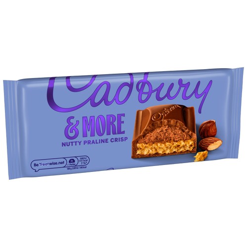 Cadbury Dairy Milk &More Nutty Praline Crisp Chocolate Bar 