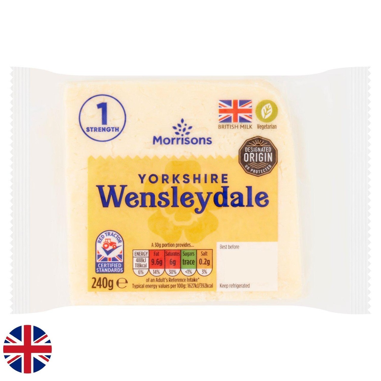Morrisons British Wensleydale Cheese 240g
