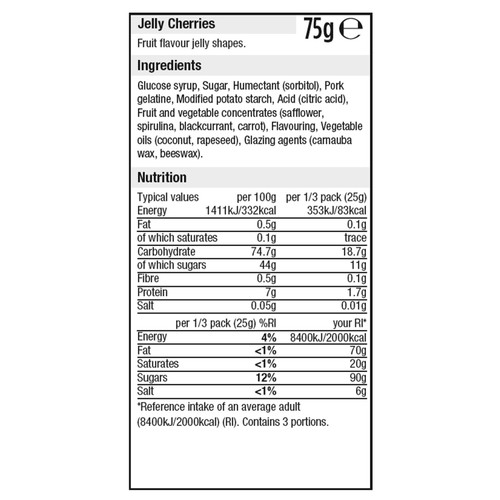 Morrisons Jelly Cherries  75g