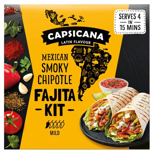 Capsicana Mexican Smoky Chipotle Fajita Kit 