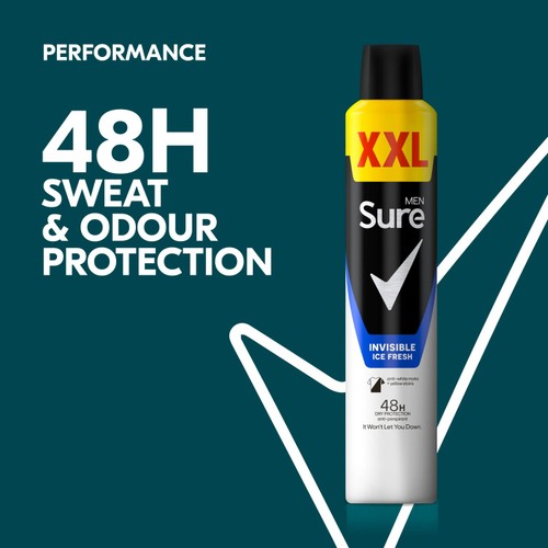 Sure Men Anti-Perspirant Aerosol Invisible Ice Fresh XXL 300ml