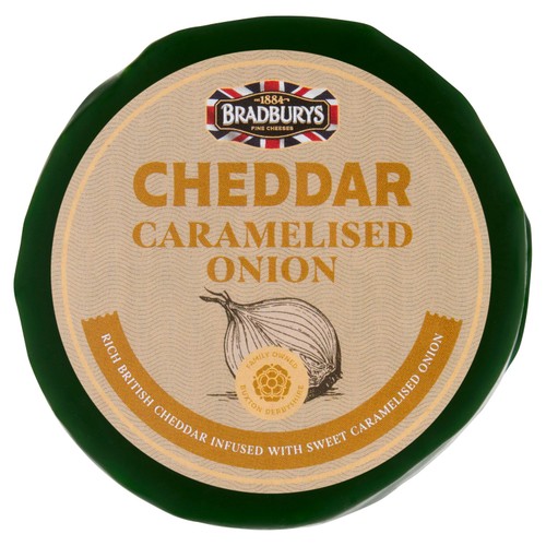 Bradburys Cheddar With Caramelised Onion Truckle 200g