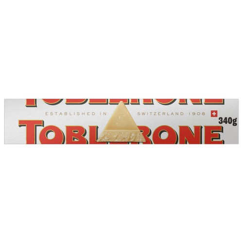 Toblerone white chocolate bar