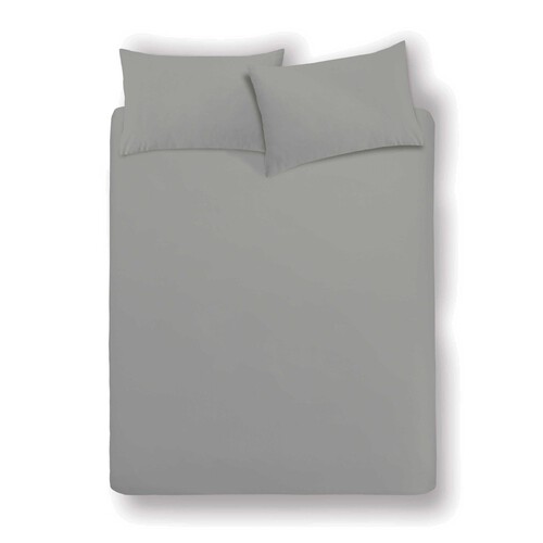 Morrisons Grey 100% Cotton Super King Fitted Sheet