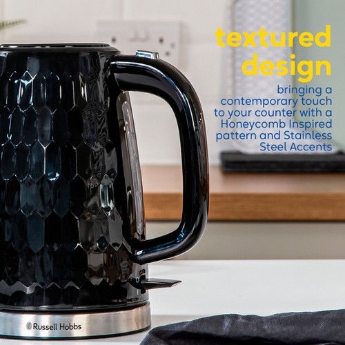 Russell Hobbs Cordless Electric Honeycomb Kettle Black 26051