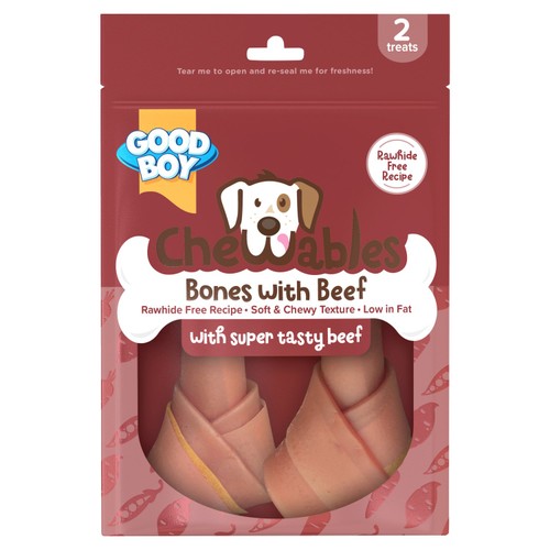 Good Boy Chewables Beef Bones Med