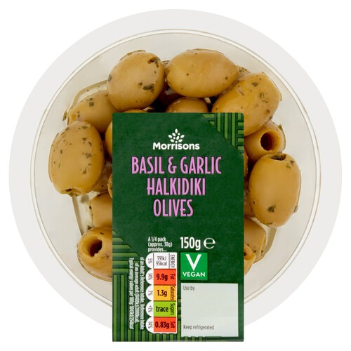 Morrisons Basil & Garlic Olives 