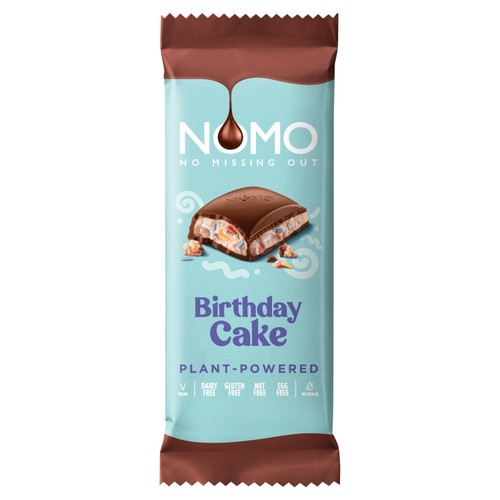 Nomo Birthday Cake Chocolate Bar 127g - Morrisons Online Groceries