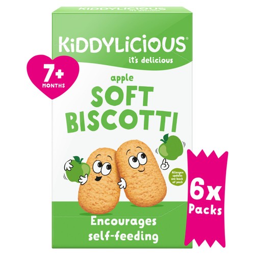 Kiddylicious Apple Soft Biscotti Baby Snacks