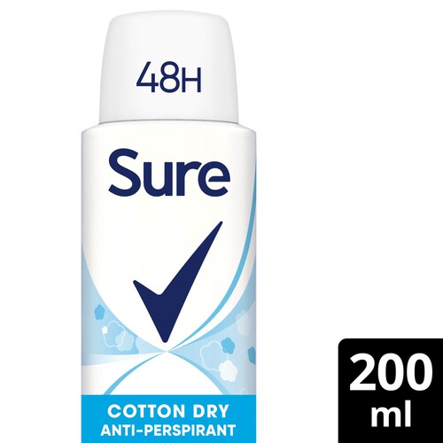 Sure Women Antiperspirant Deodorant Cotton Dry Aerosol 