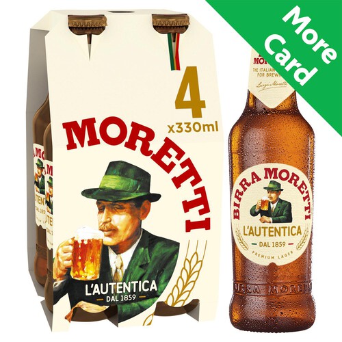 Birra Moretti Lager Beer Bottles