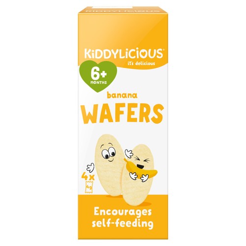 Kiddylicious Banana Mini Wafers Baby Snacks