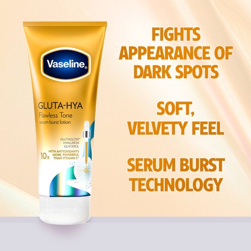 Vaseline Serum Burst Lotion Gluta-Hya Flawless Tone 200 ml