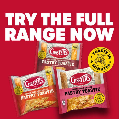 Ginsters Tomato, Basil & Mozzarella Pastry Toastie 130g