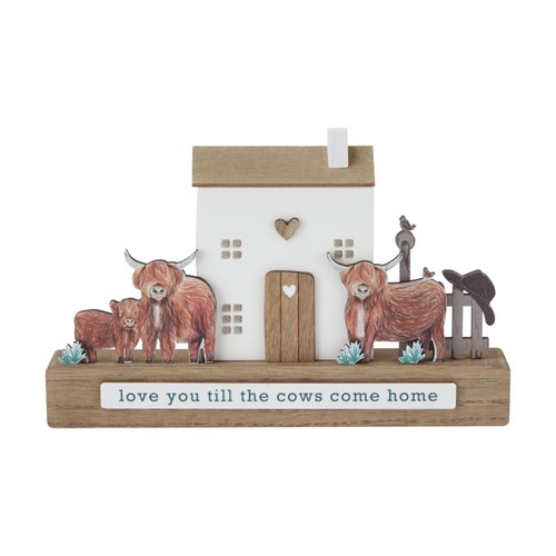 Home Style Cowboy Block Plaque