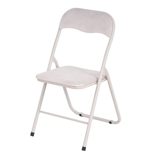 Morrisons Velvet Cream Folding Chair