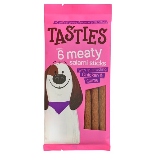 Tasties Meaty Salami Sticks With Chicken & Game 