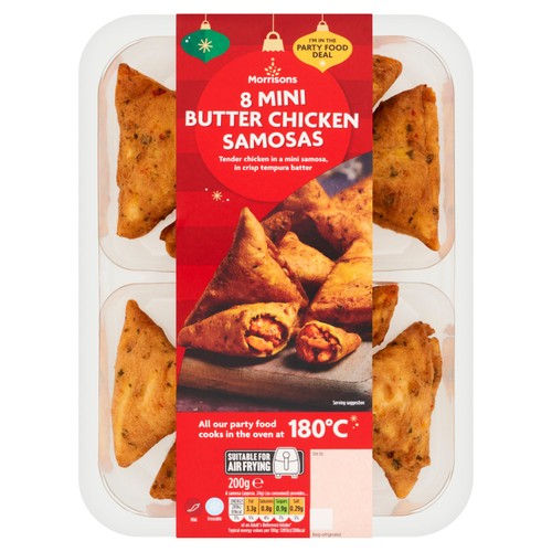 Morrisons 8 Mini Butter Chicken Samosas 200g
