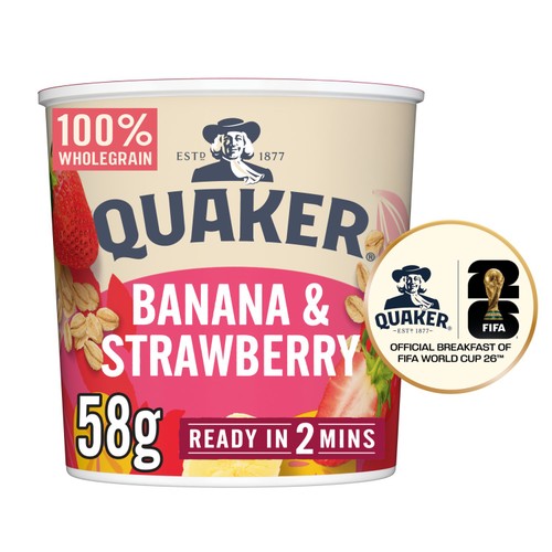 Quaker Oat So Simple Banana & Strawberry Porridge Pot