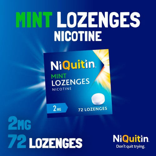 NiQuitin Mint Lozenge - 2mg, 72 Nicotine Lozenges - Stop Smoking Aid