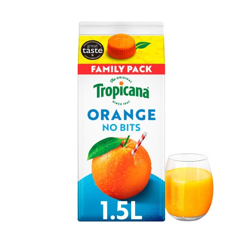 Tropicana Smooth Orange With No Bits Fruit Juice 1.5L